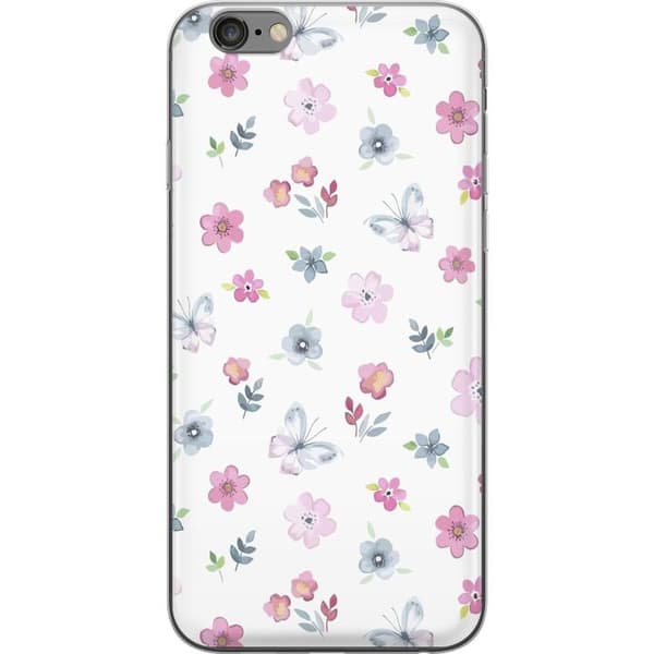 Taske til Apple iPhone 6s Plus med blomster og sommerfugle
