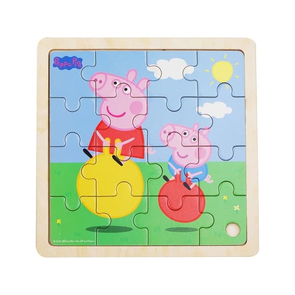 PEPPA PIG puslespil 16 stk træpuslespil hoppebold