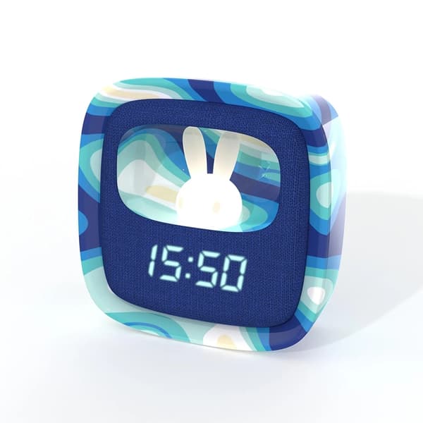 MOB Herätyskello yövalolla Billy Clock - Sininen aalto