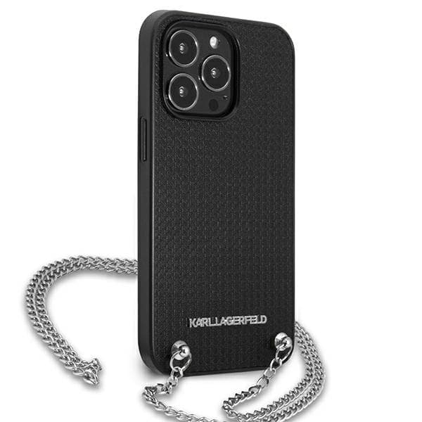 Karl Lagerfeld Telefontaske til iPhone 13 Pro Max MagSafe Kæde - Sort