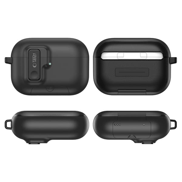 Tech-Protect Apple Airpods Pro 3 Kuori Slim Hook - Musta