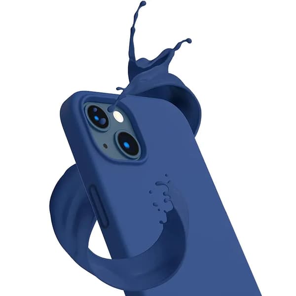 SiGn iPhone 14 Plus Etui Flydende Silikone - Havblå