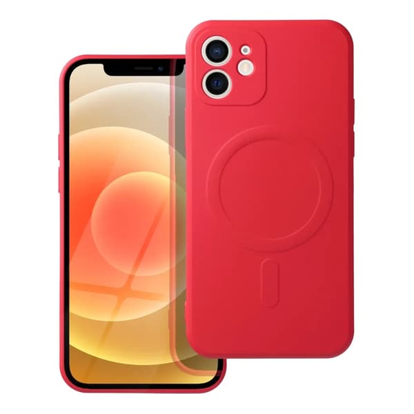 iPhone 12 Mini -silikonikuori Mag - Punainen