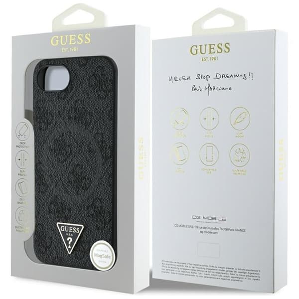 Guess Mobilskal till iPhone 16e MagSafe 4G Ring Triangle Logo