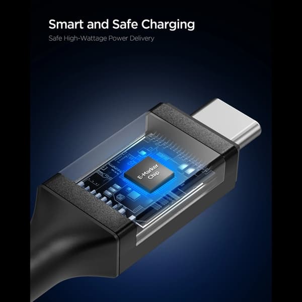 Spigen USB-C til USB-C 100W kabel 150cm EB10015CC