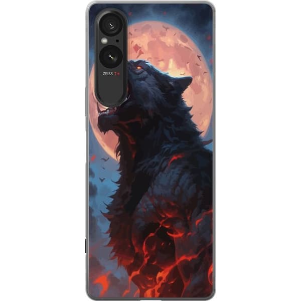 Telefontaske til Sony Xperia 5 V med Howling Wolf