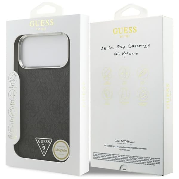 Guess Mobilskal till iPhone 17 Pro Max MagSafe 4G Triangle Logo - Silver