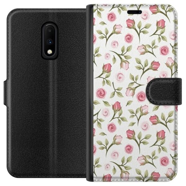 Plånboksfodral till OnePlus 7 med Blommigt