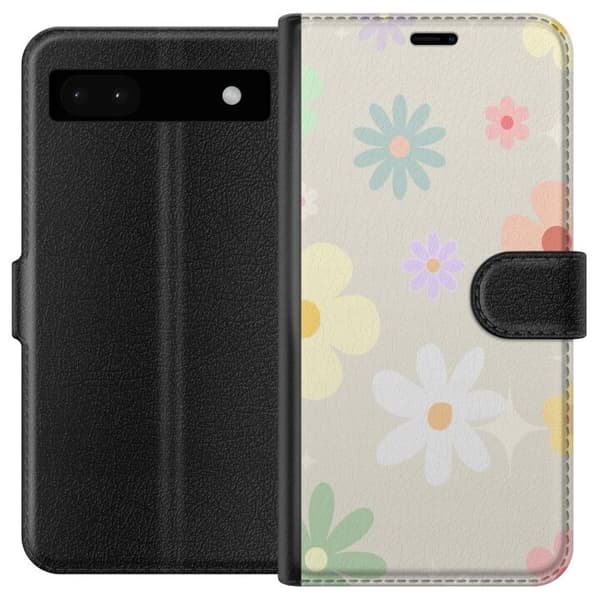 Plånboksfodral till Google Pixel 6a med fejdande blommor