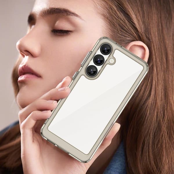 Telefontaske til Galaxy S25 Edge Outer Space - Gennemsigtig/Sort