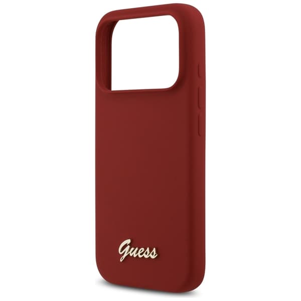 Guess Mobilskal till iPhone 17 Pro Magsafe Script Metal Logo - Magenta