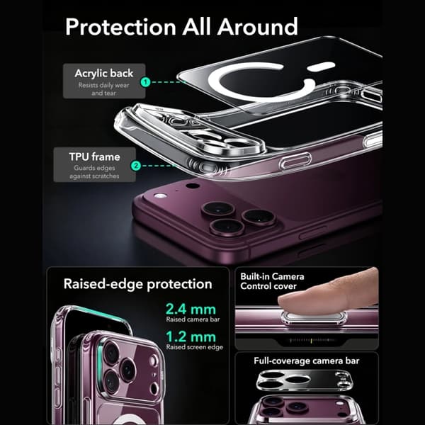ESR Mobilskal För iPhone 17 Pro Max/18 Pro Max Magsafe med Skärmskydd