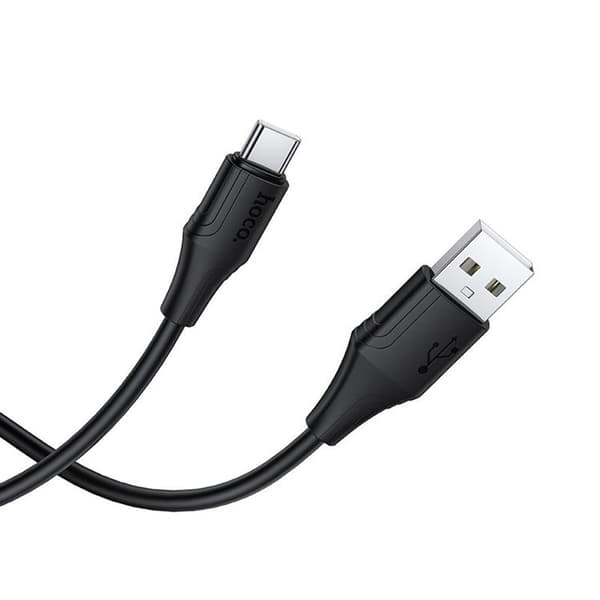 HOCO USB-A til USB-C Kabel 3A 1m Silikone X124 - Sort