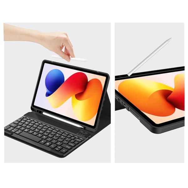 Tech-Protect Xiaomi Redmi Pad 2 Pro -kotelo näppäimistöllä - Musta