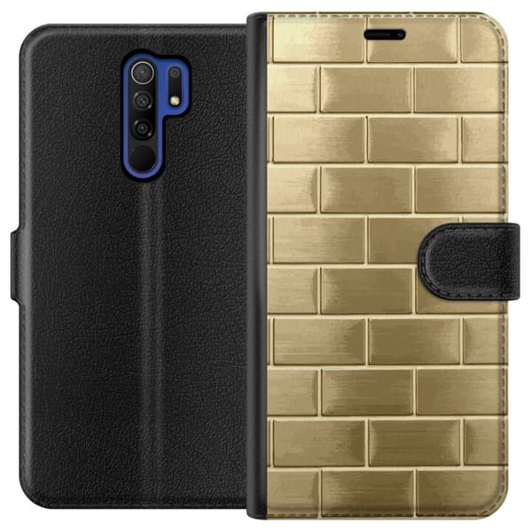 Pung Taske til Xiaomi Redmi 9 med gyldne mursten