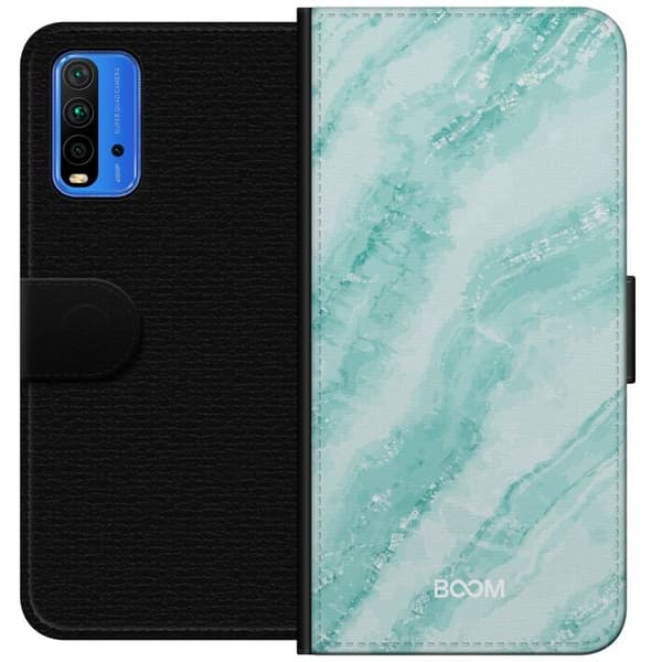 Pung Taske til Xiaomi Redmi Note 9 4G med Mint Marmor