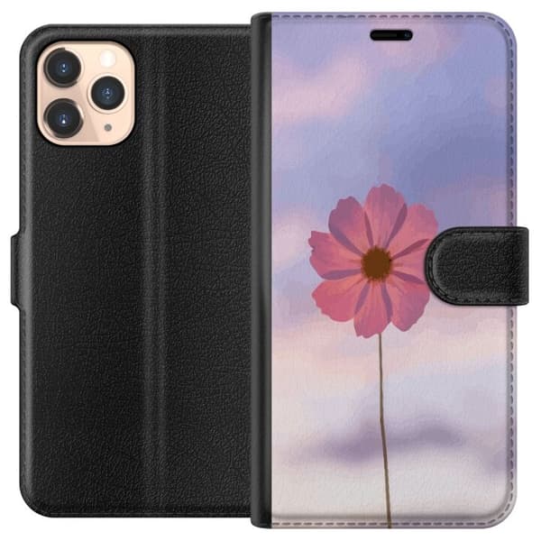 Pung Taske til Apple iPhone 11 Pro med Lyserød Blomst