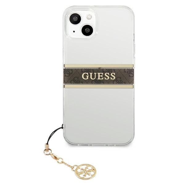 Guess Mobilskal till iPhone 13 mini MagSafe 4G Brown Strap Charm