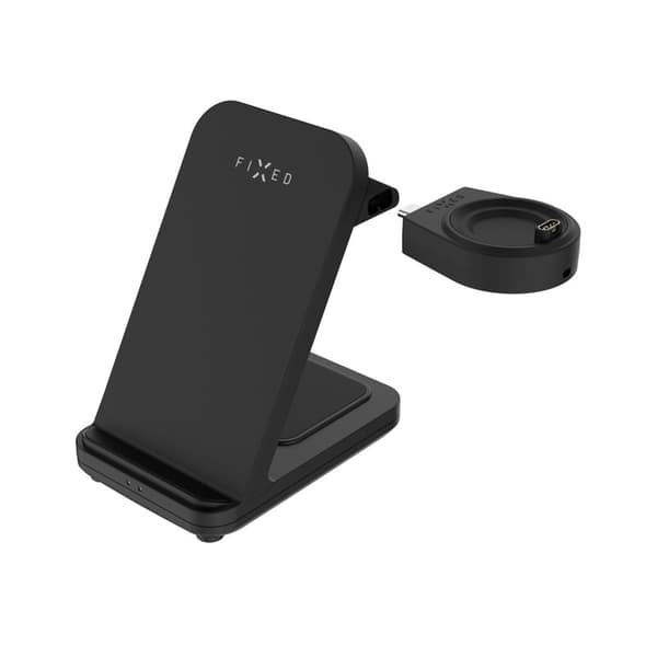 FIXED 3i1 Trådløs Ladestation designet til Garmin Watch Sort