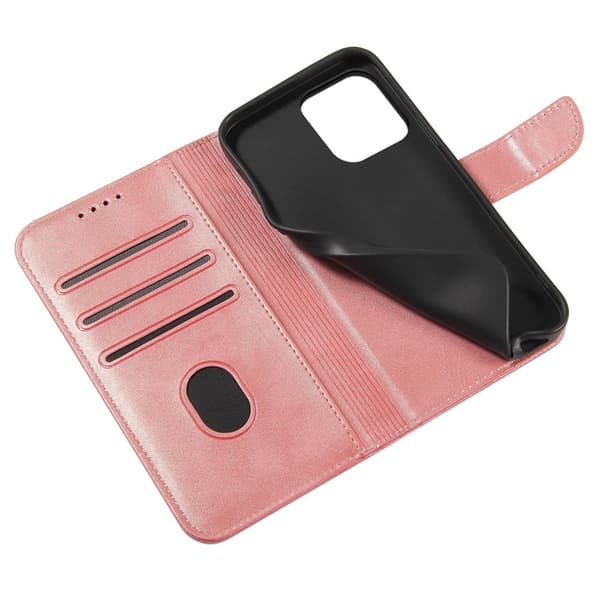 iPhone 15 Plus Pung Taske Magnetstativ - Lyserød