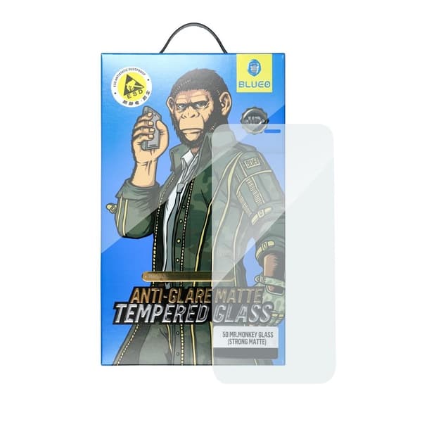 BlueO 5D Mr. Monkey Integritetsglas Apple iPhone 14 Pro svart