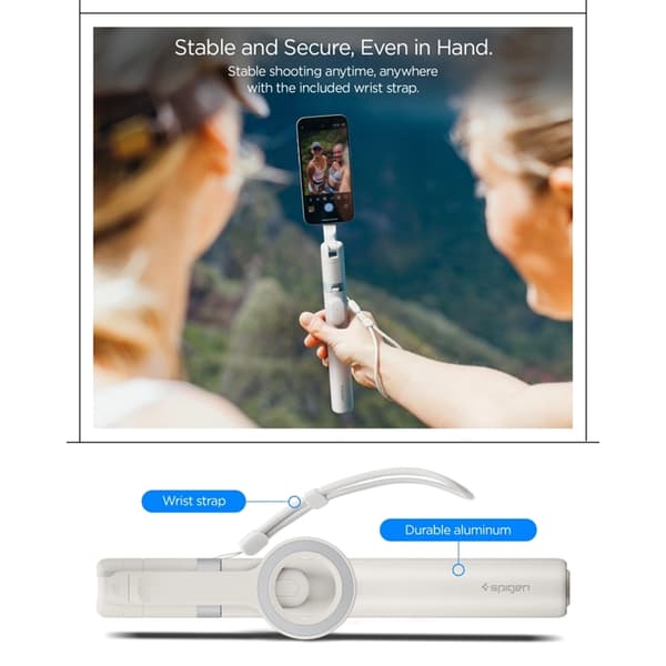 Spigen Selfiestick Bluetooth Tripod S582W - Dune Beige