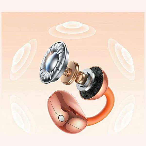 USAMS TWS øretelefoner Bluetooth 6.0 Echo Clip-on R03 - Blå