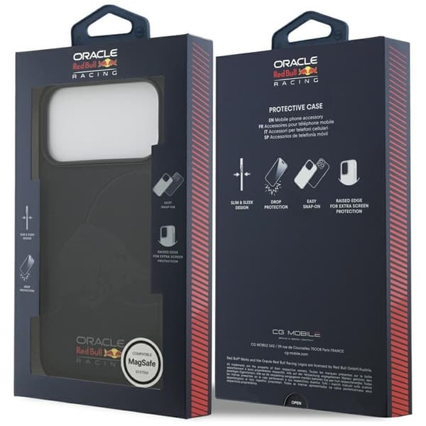 Red Bull Mobilcover til iPhone 17 Pro Max Magsafe Meshed Debossed Bull - Sort