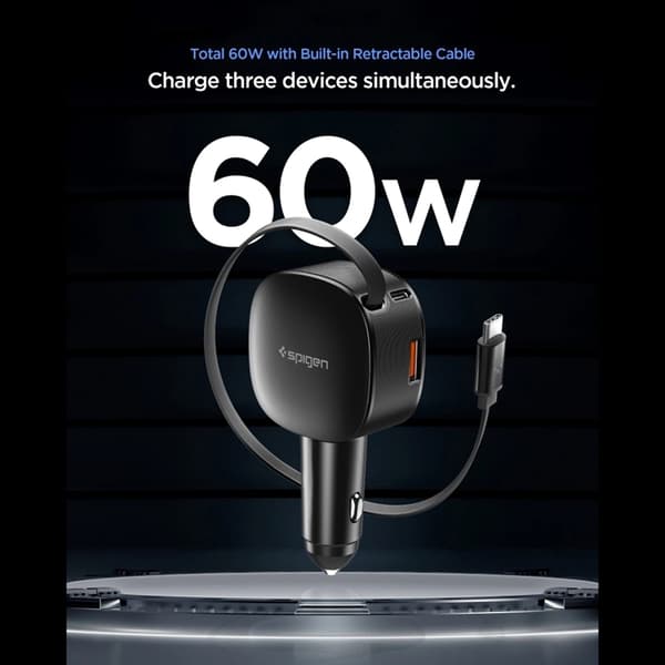Spigen Autolaturi EV603BT Essential 60W - Musta