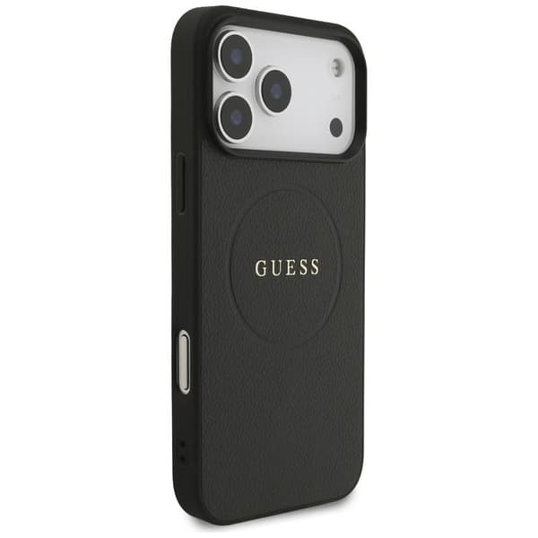 Guess Mobilskal till iPhone 17 Pro Max MagSafe Grained Ring - Svart