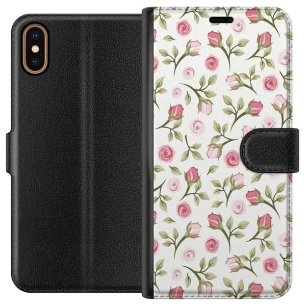 Plånboksfodral till Apple iPhone XS med Blommigt