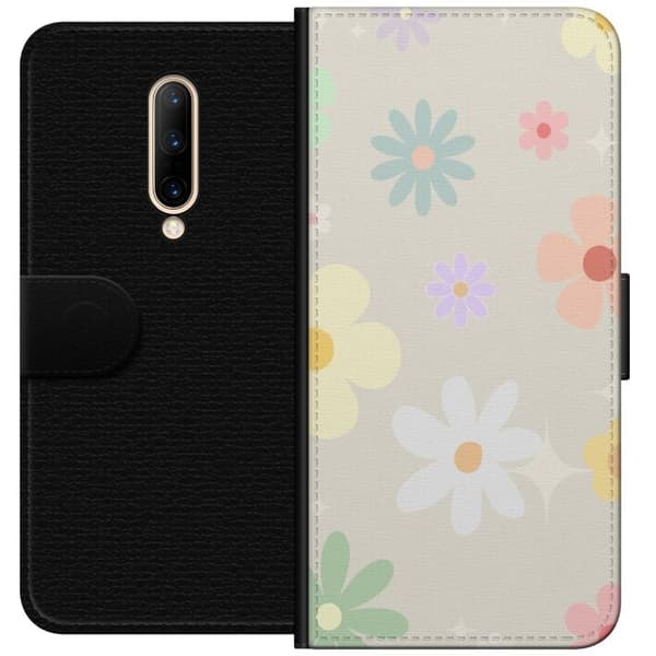 Plånboksfodral till OnePlus 7 Pro med fejdande blommor