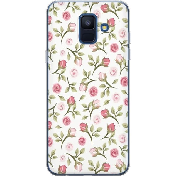 Telefontaske til Samsung Galaxy A6 (2018) med blomster