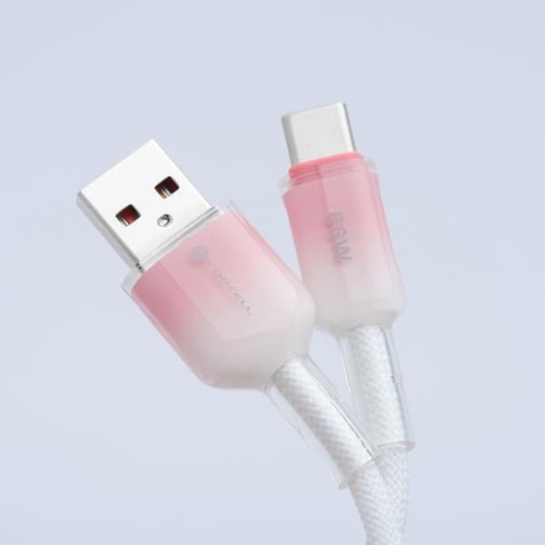 FORCELL USB-A til USB-C 66W Kabel 3A 1m QC4.0 C352 - Hvid