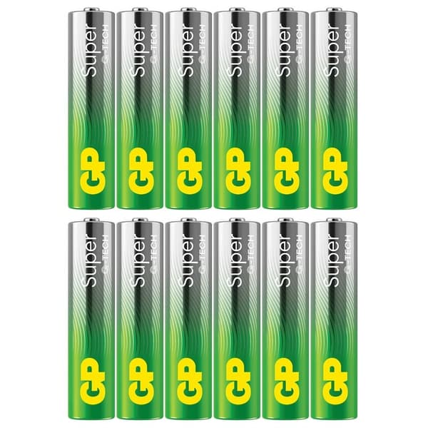 GP Batteri Super Alkaline AAA LR03 12-Pack