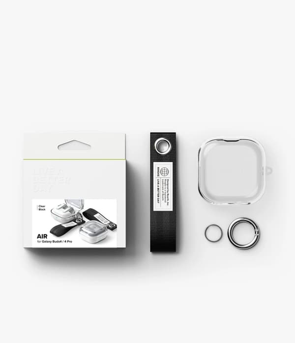 Ringke Cover Til Galaxy Buds 4/4 Pro Air - Klar/Sort