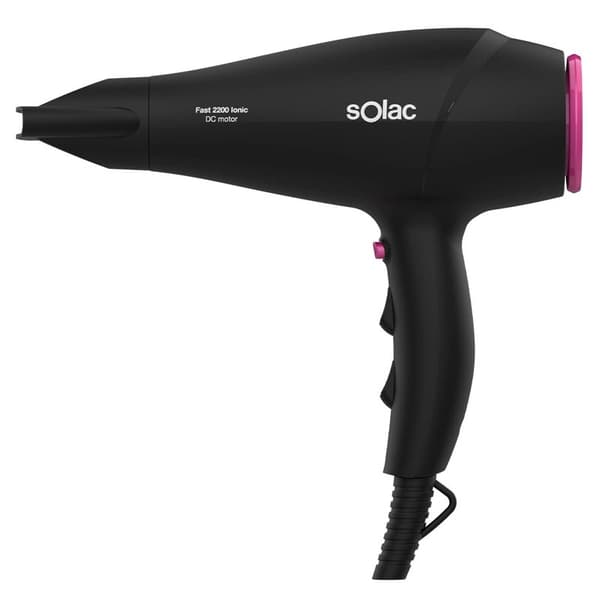 SOLAC hårtørrer Fast 2200 Ionic Black