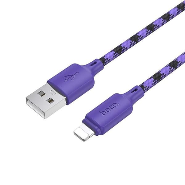 HOCO USB-A–Lightning-kaapeli 2.4A 1m Nylon X116 - Gradientti Lila