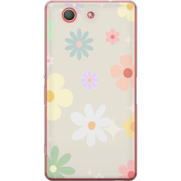 Telefontaske til Sony Xperia Z3 Compact med fejende blomster
