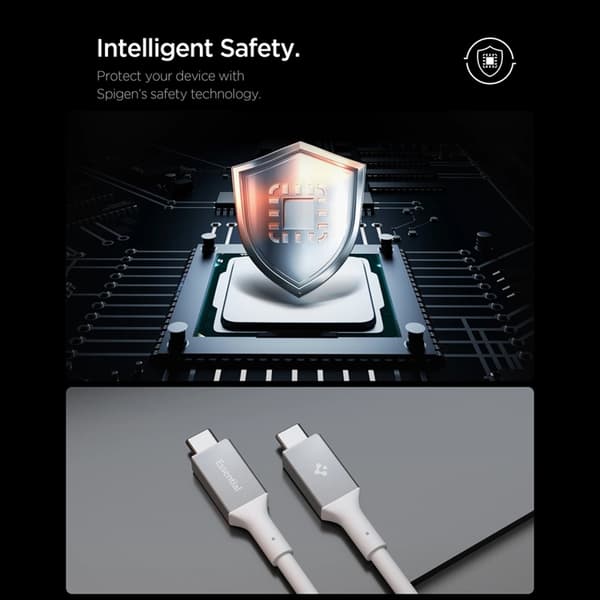 Spigen USB-C til USB-C Kabel 1.2m 240W - Hvid
