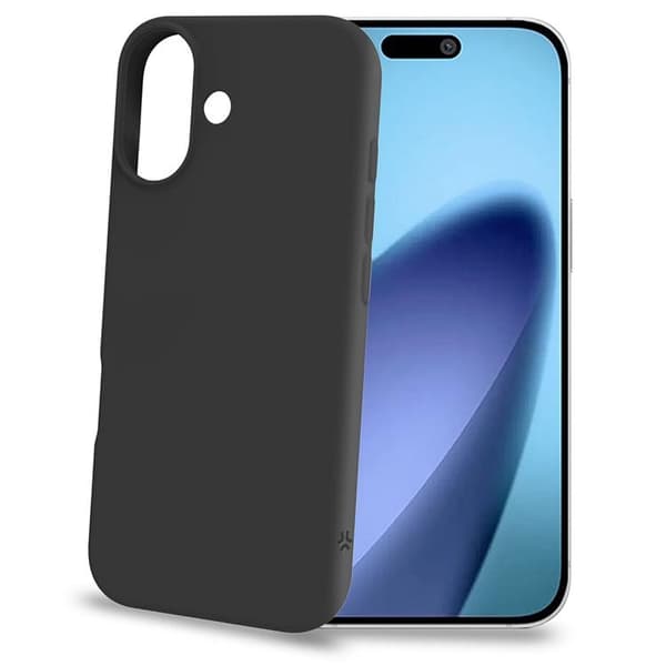 Celly Telefontaske til iPhone 17 Cromo Soft Rubber - Sort