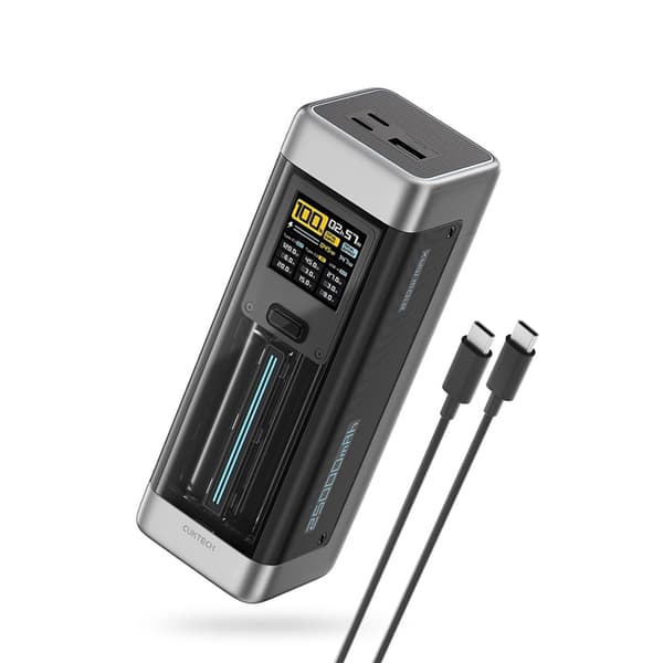 Cuktech Powerbank 25000mAh 210W 2xUSB-C 1xUSB-A - Sort