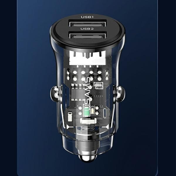USAMS C31 Billaddare 2xUSB-A 3A - Svart