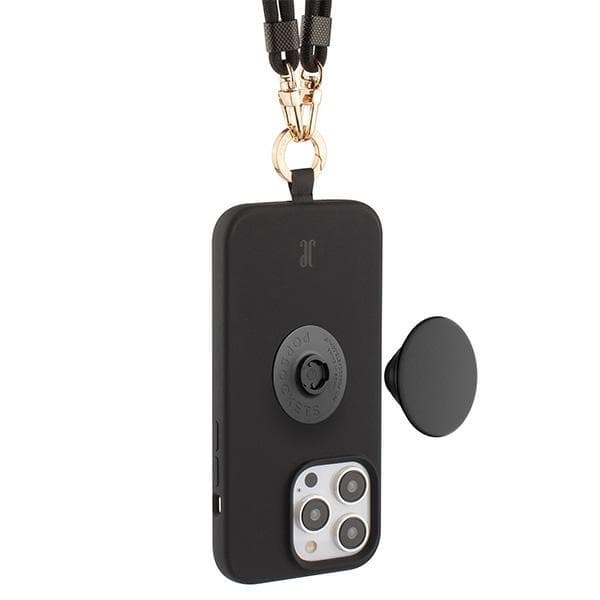 Just Elegance Telefontaske til iPhone 15 Pro 3in1 PopGrip - Sort