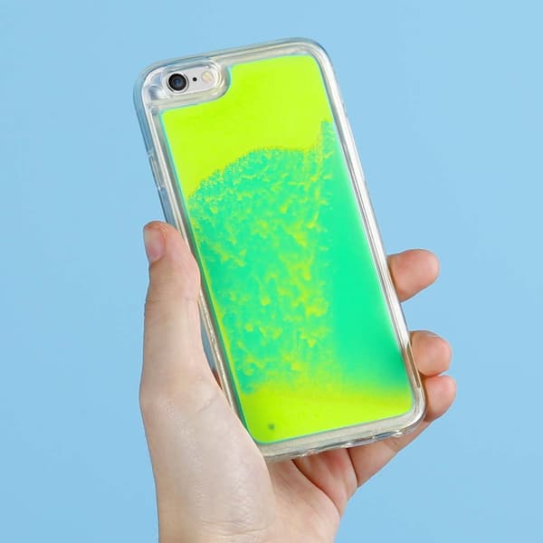 Flydende Neon Sand Taske til iPhone 6/6s - Grøn