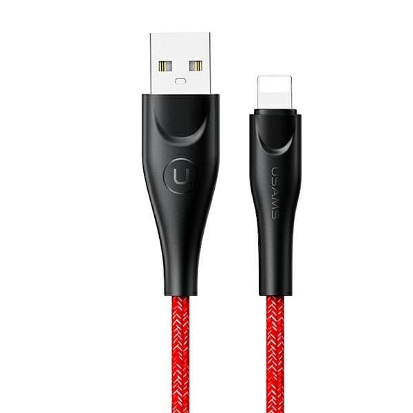 USAMS U41 Lightning-kaapeli punottu 3 m SJ397USB02 - Punainen