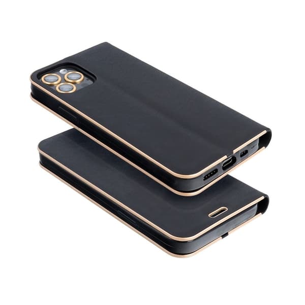 Galaxy A12/M12 Pungcover Forcell Luna Guld - Sort