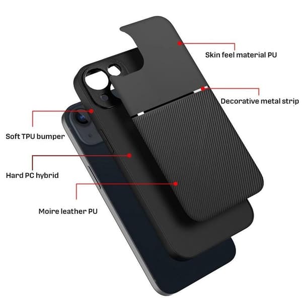 Telefontaske til iPhone 16 Pro Noble - Sort
