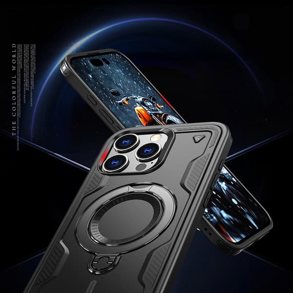 iPhone 16 Pro Max MagSafe Hybrid Armor Trendy -musta