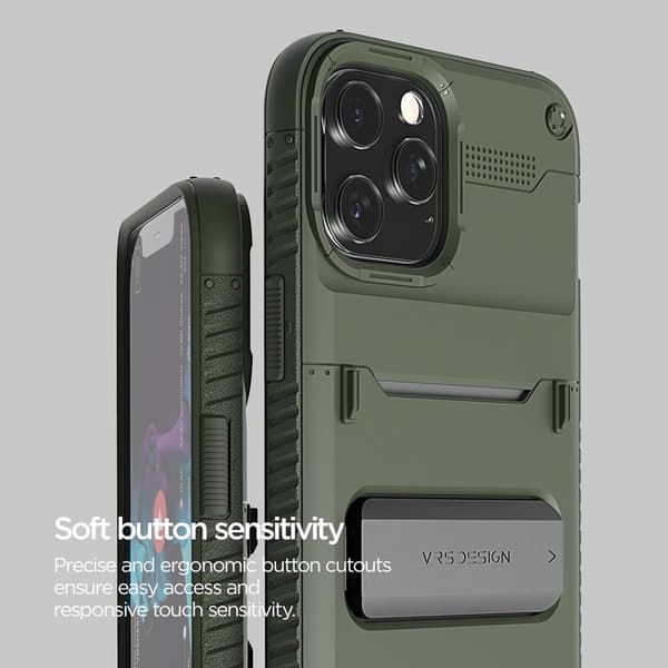 VRS DESIGN Damda QuickStand Skal iPhone 12 Mini - Grön